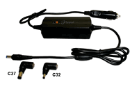 Dell Laptop Notebook Car Charger DC Power Adapter with 2 Interchangeable Connectors