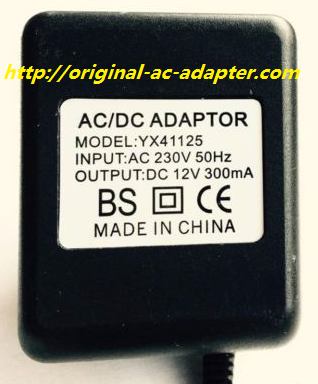 Brand NEW GENUINE Original YX41125 12V 300mA AC DC Adapter POWER SUPPLY