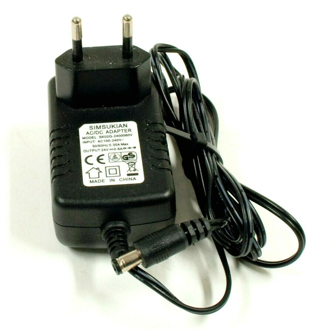 Simsukian SK02G-2400060V AC Adapter 12V 0.6A Charger Power Supply Europlug Simsukian SK02G-2400060V AC Adapte