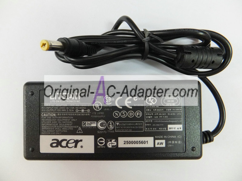 Acer 19V 3.16A For Acer TravelMate 600 Power AC Adapter