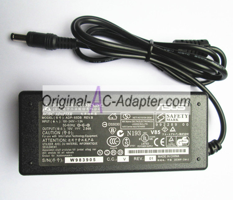 Asus 19V 2.64A For Asus Elite L8400 Power AC Adapter