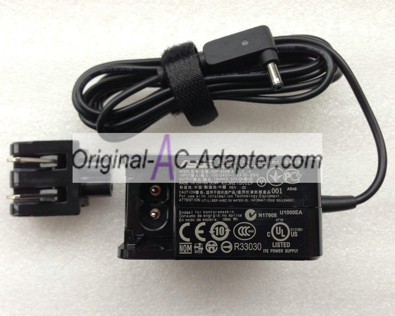 Asus 19V 2.37A 45W 4.0mm x 1.35mm Power AC Adapter