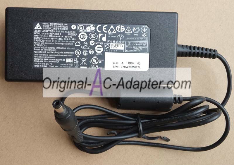 Dell NU40-2120333-I1 12V 3.33A Power AC Adapter
