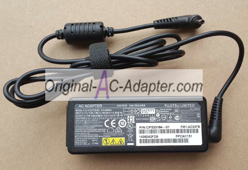 Fujitsu FPCAC151AP 12V 3A Power AC Adapter - Click Image to Close