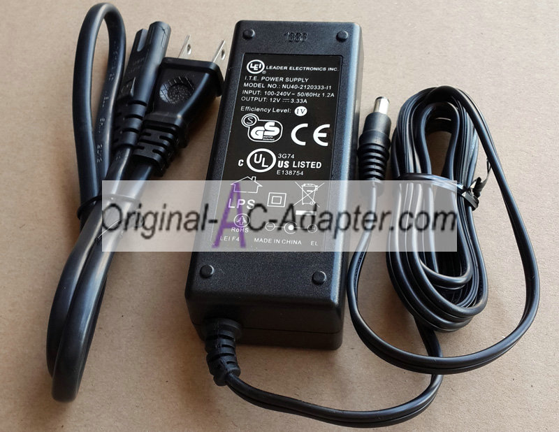 LCD 12V 3.3A 40W 5.5mm x 2.5mm Power AC Adapter - Click Image to Close