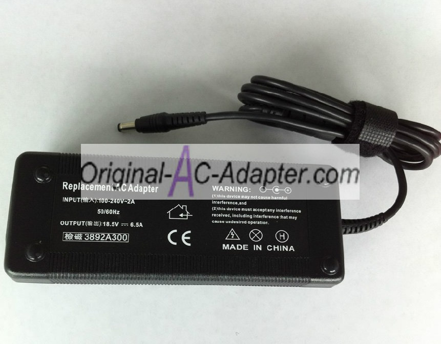 LCD 18.5V 6.5A 120W 5.5mm x 2.5mm Power AC Adapter