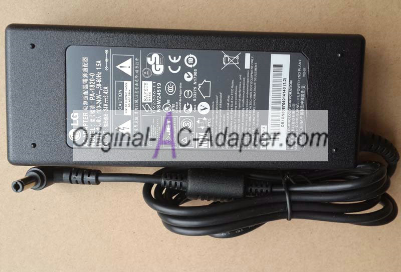 LG 24V 3.42A 5.5mm x 2.5mm Power AC Adapter