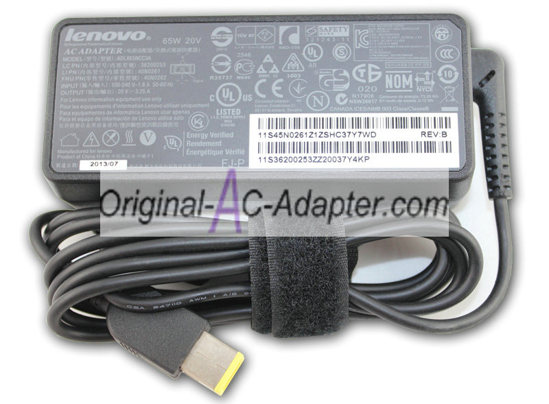 Lenovo 20V 3.25A For Lenovo ThinkPad E431 62775CU Power AC Adapter