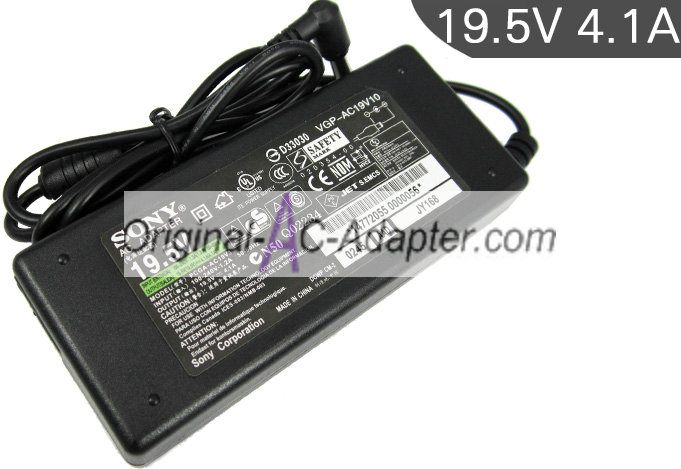Sony 19.5V 4.1A For Sony Vaio PCG-9 Series Power AC Adapter