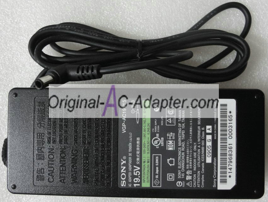 Sony VGP-AC19V45 19.5V 6.2A Power AC Adapter