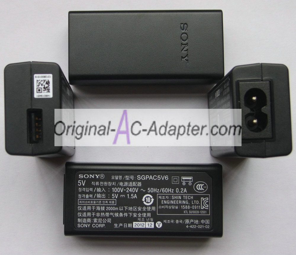 Sony SGPT121IN 5V 1.5A 7.5W Power AC Adapter