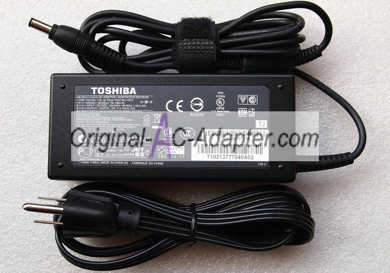 Toshiba PA5035E-1ACA 19V 4.74A Power AC Adapter