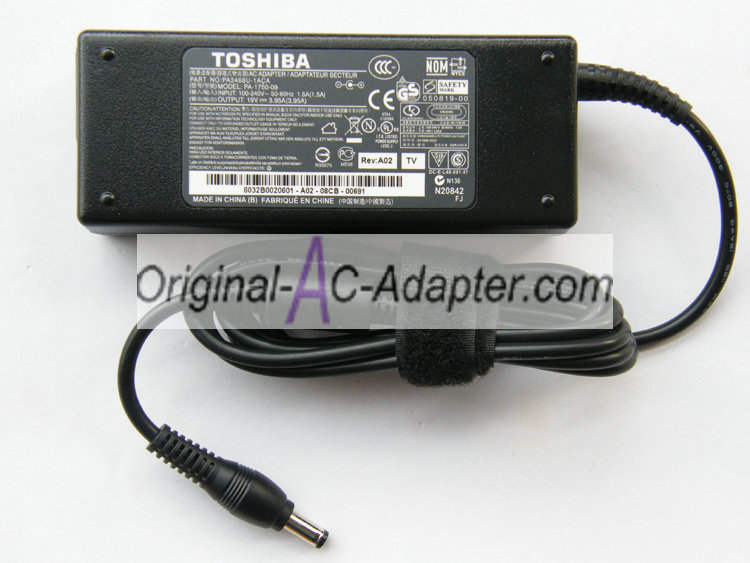 Toshiba 19V 3.95A 5.5mm x 2.5mm Power AC Adapter