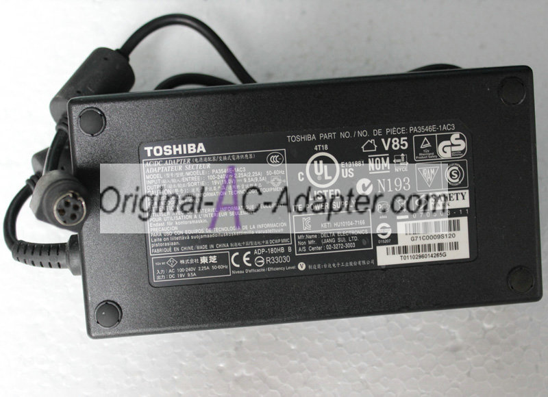 Toshiba 19V 9.5A For Toshiba Qosmio X305 Series Power AC Adapter - Click Image to Close