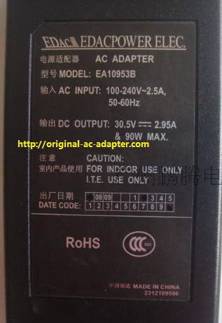 Brand NEW GENUINE EDAC EA10953B AC DC Adapter POWER SUPPLY