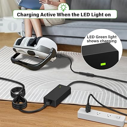 24V Foot Massager Charger Fit for Cloud Massage Shiatsu Foot Massage Machine 9486098094, Power Cord AC Adapter
