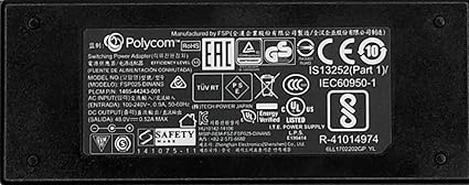Genuine 48V AC/DC Adapter Compatible with Polycom Poly CCX 700 600 500 505 CCX700 2200-49750-025 CCX600 2200-4